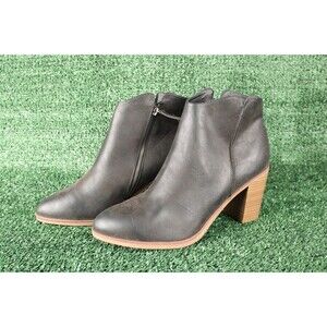 Mia Boots Patton Size 10M Zip Ankle Booties Brown Faux Leather Pointed Toe Fall